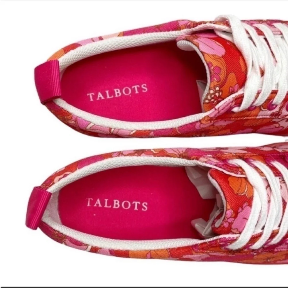 TALBOTS Willow Tossed Flowers Printed Sneakers size 9 - Picture 3 of 8